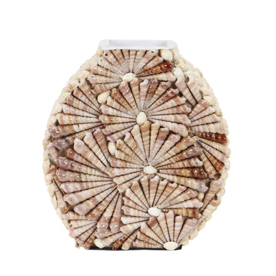 Vase ambiance manoir coquillages de plage bowman's 28x31cm
