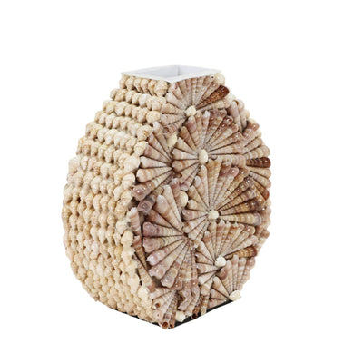 Vase ambiance manoir coquillages de plage bowman's 28x31cm