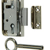 Mack 1015912 - 1 serrure de meuble en saillie nickelée 15mm | 5 pièces