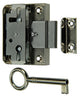 Mack 1015915 - 1 serrure de meuble en saillie nickelée 30mm | 5 pièces