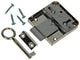 Mack 1013607 - 1 serrure de meuble en saillie nickelée 40mm | 5 pièces