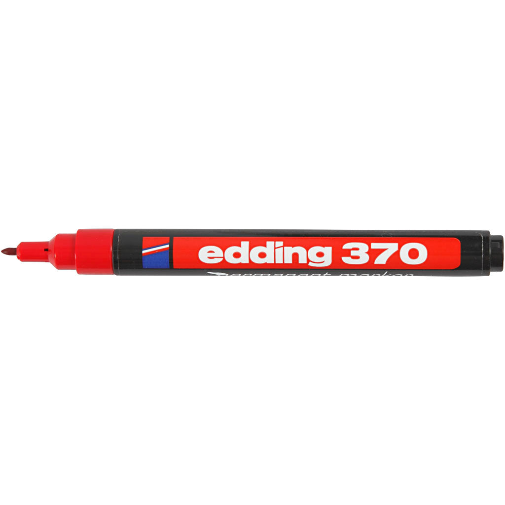 Edding 370 marqueur, épaisseur de ligne 1 mm, rouge, 1 pièce