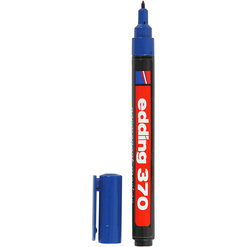 Edding 370 marqueur, épaisseur de ligne 1 mm, bleu, 1 pièce