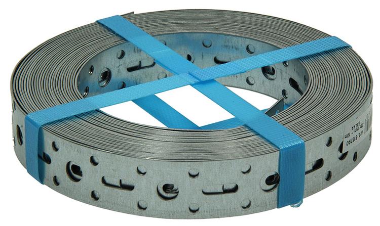 1014041 - feuillard perforé, galvanisé 25mmx1mmx10m | 5 pièces