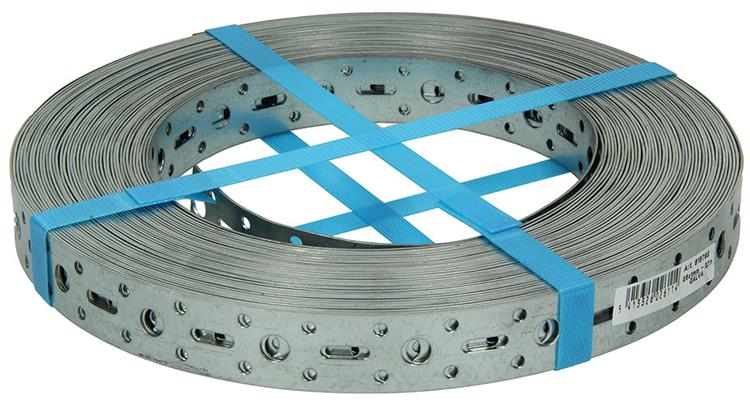1014042 - feuillard perforé, galvanisé 25mmx1mmx25m | 5 pièces