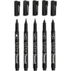 Marqueurs permanents, épaisseur de ligne 2x0,6 + 2x0,8 + 1,3 mm, noir, 5 pièces 1 boîte