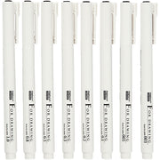 Fineliners, épaisseur de ligne 0,03 + 0,05 + 0,1 + 0,2 + 0,3 + 0,5 + 0,8 + 1,0 mm, noir, 8 pièces 1 boîte - afbeelding 1