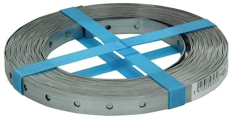 1014101 - feuillard perforé, galvanisé 12mmx0,8mmx10m | 5 pièces
