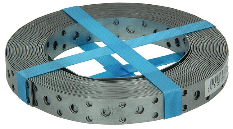 1003135 - feuillard perforé, galvanisé 17mmx0,8mmx10m | 5 pièces