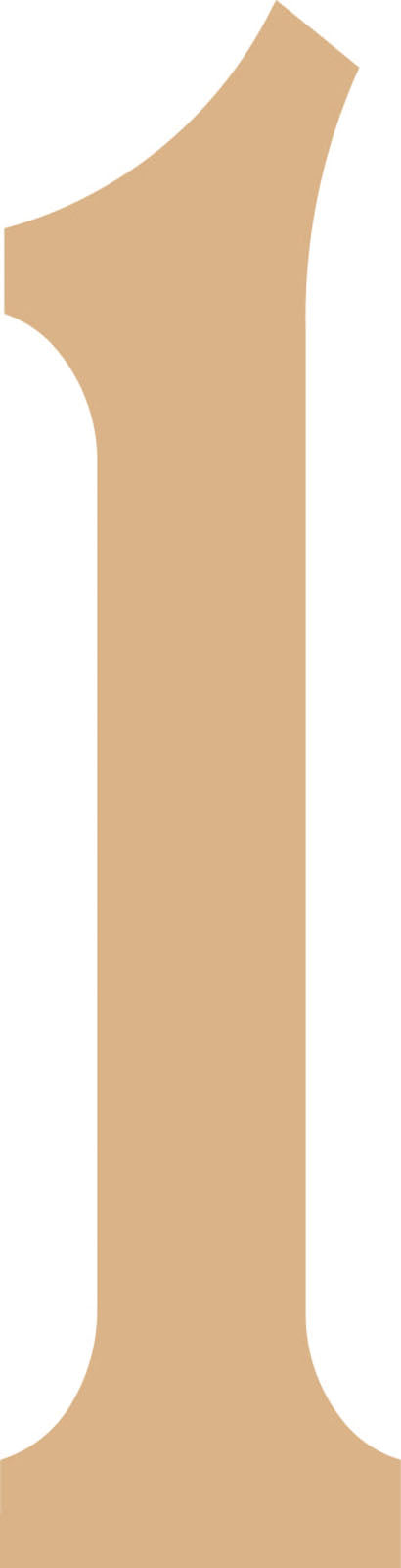 Vaessen creative • mdf numéro ''1'' 21,8cm