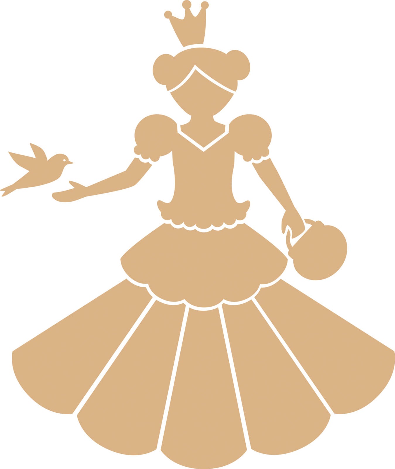 Vaessen creative • mdf xxl princesse 4mm