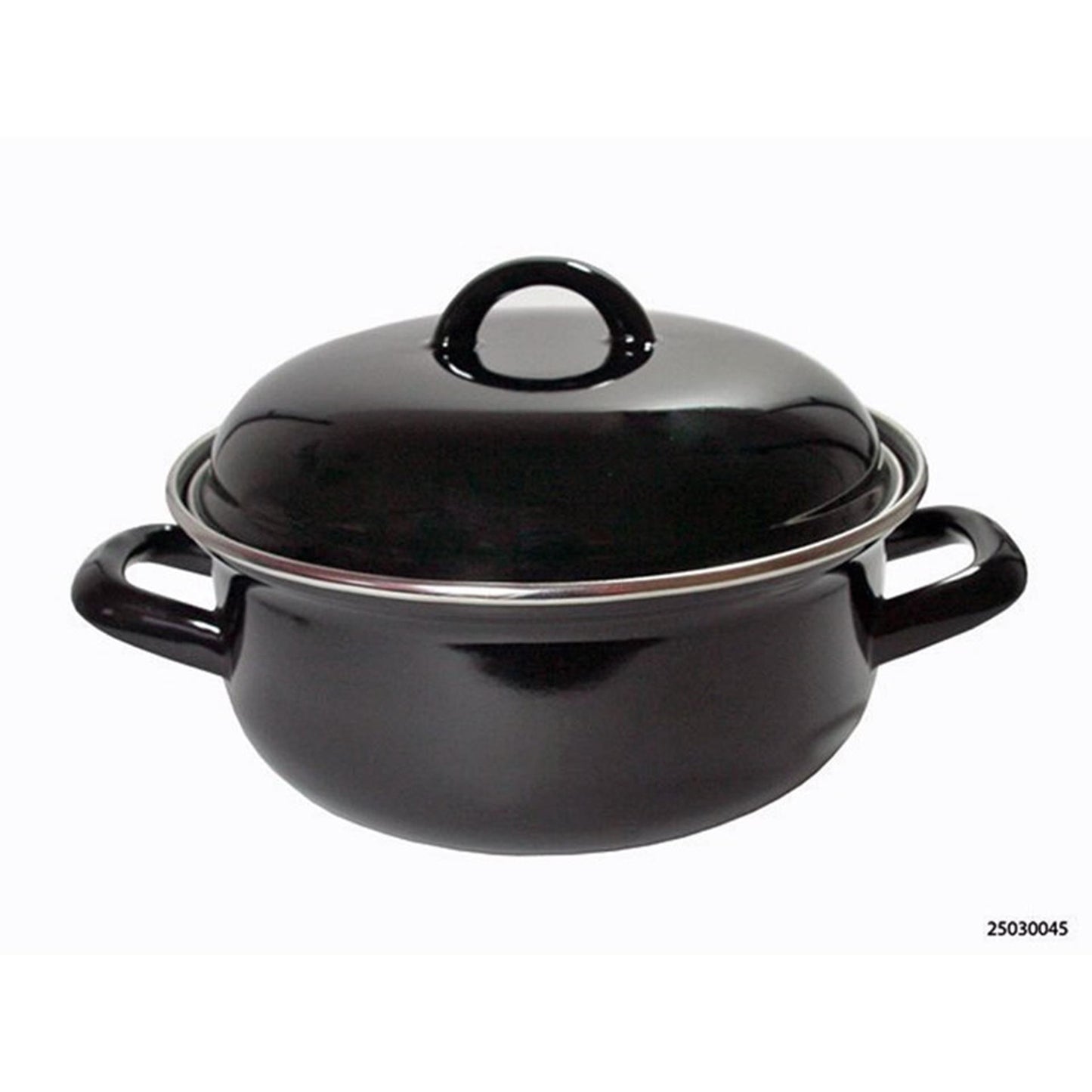 Ustensiles de cuisine poêle à frire noire en émail 20cm 3 litres