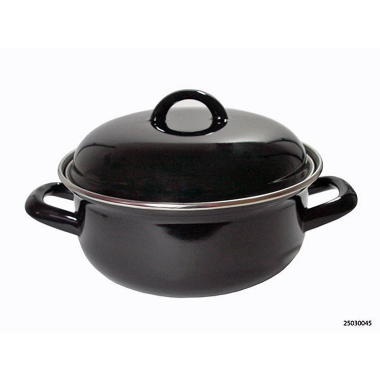 Ustensiles de cuisine poêle à frire noire en émail 20cm 3 litres