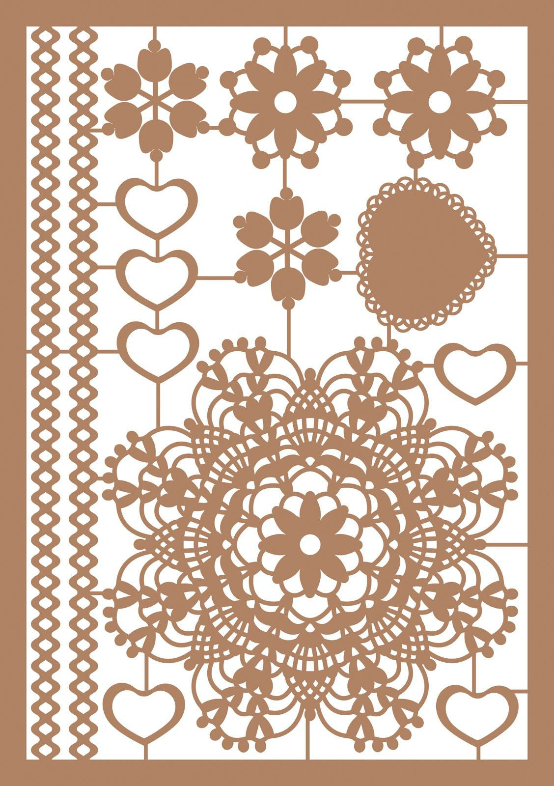 Vaessen creative • kraftliner marron a5 dentelle