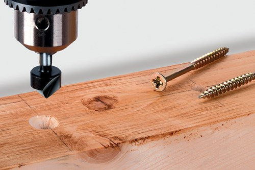 Foret à fraiser Wolfcraft HSS | arbre 8mm | ø12 | 45° | 1 pièce - 2505000