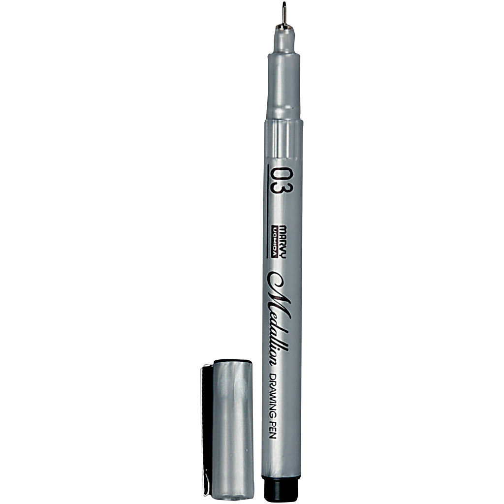 Stylo de dessin du médaillon, épaisseur de ligne 0,3 mm, noir, 1 pièce