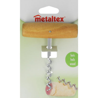 Tire-bouchon Metaltex bois acier inoxydable 10,5cm