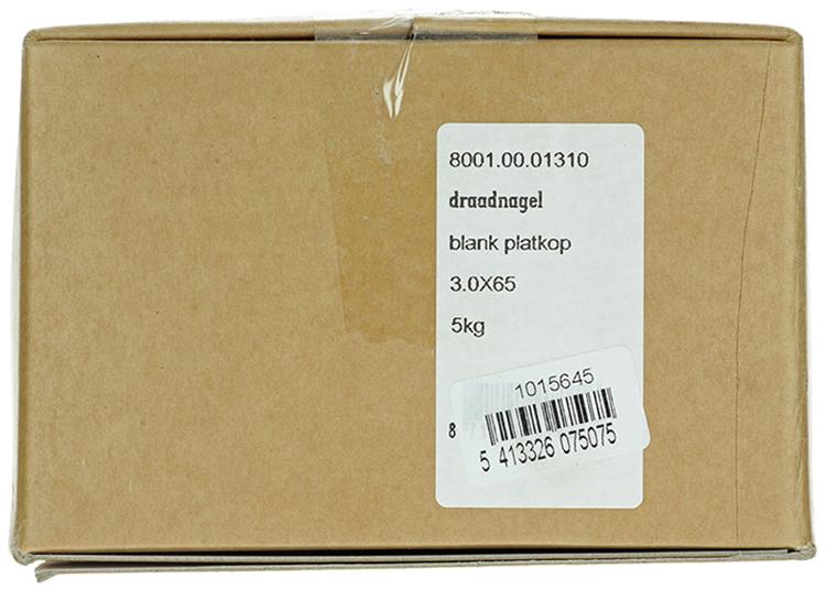 1015645 - carton 5 kg. clous tête plate 3,0x65 mm | 2 pièces