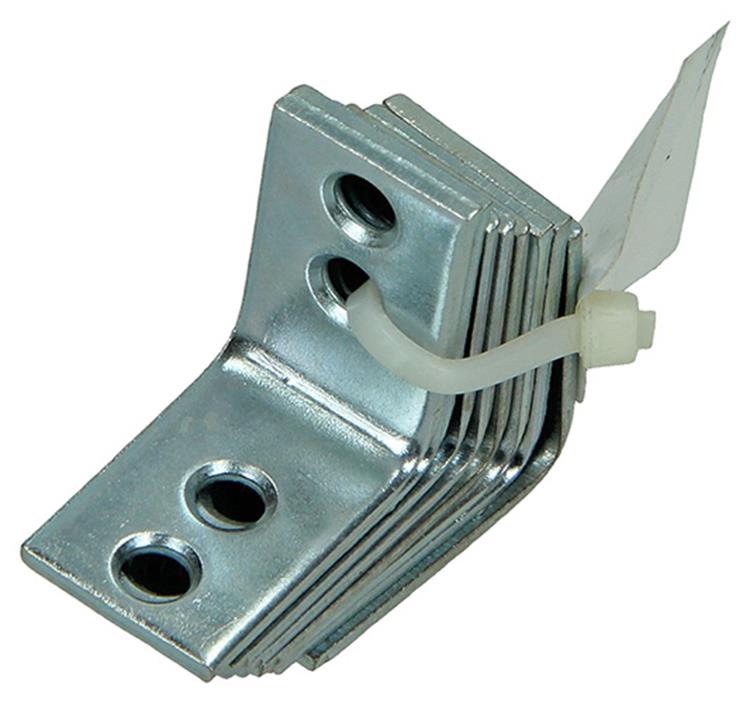 1014297 - 8 carrés pliés galvanisés 25x25x15mm | 10 pièces