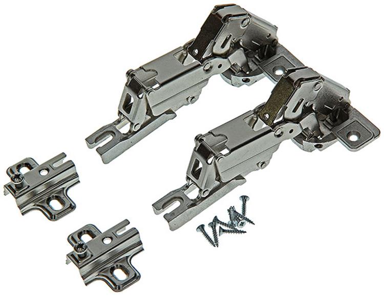 Mack 1013696 - 2 charnières pour meuble TV encastrable droites 35mm | 5 pièces