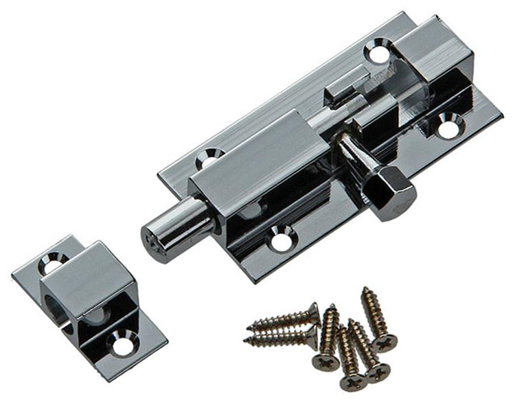 Mack 1013684 - 1 loquet coulissant en laiton chromé a 50 - b 16 mm | 5 pièces