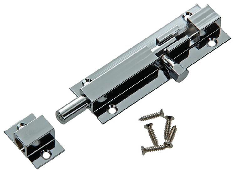 Mack 1013685 - 1 loquet coulissant en laiton chromé a 75 - b 16 mm | 5 pièces
