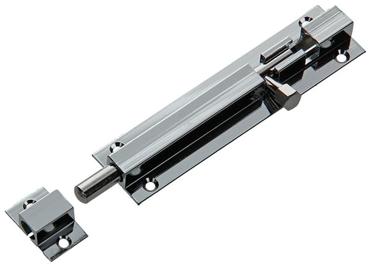 Mack 1013686 - 1 loquet coulissant en laiton chromé a 100 - b 16 mm | 5 pièces