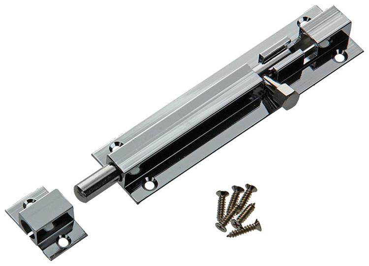 Mack 1013686 - 1 loquet coulissant en laiton chromé a 100 - b 16 mm | 5 pièces