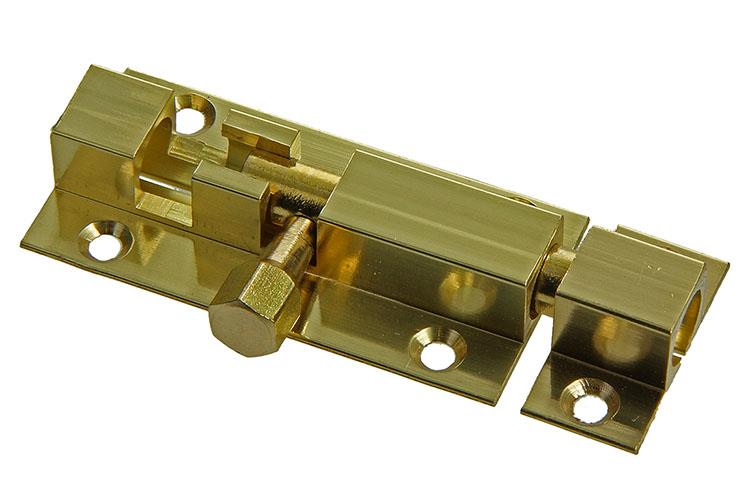 Mack 1013681 - 1 loquet coulissant laiton poli a 50 - b 16 mm | 5 pièces