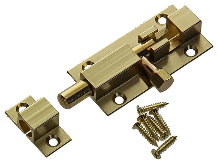 Mack 1013681 - 1 loquet coulissant laiton poli a 50 - b 16 mm | 5 pièces