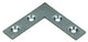 1013748 - 20 carrés plats galvanisés 40x40x10mm | 10 pièces