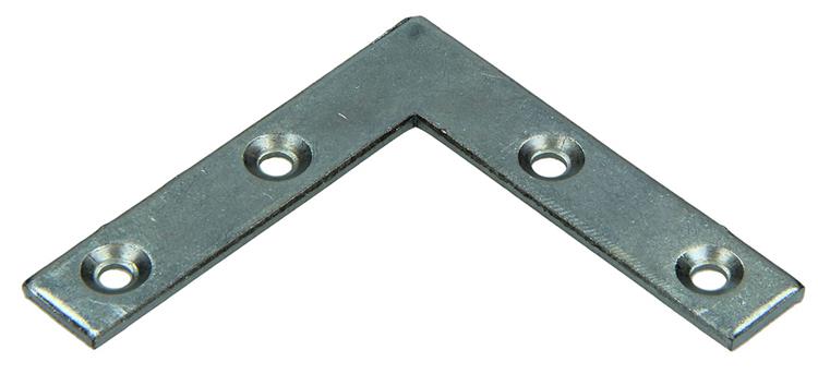 1013749 - 20 carrés plats galvanisés 50x50x10mm | 10 pièces