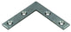 1013749 - 20 carrés plats galvanisés 50x50x10mm | 10 pièces