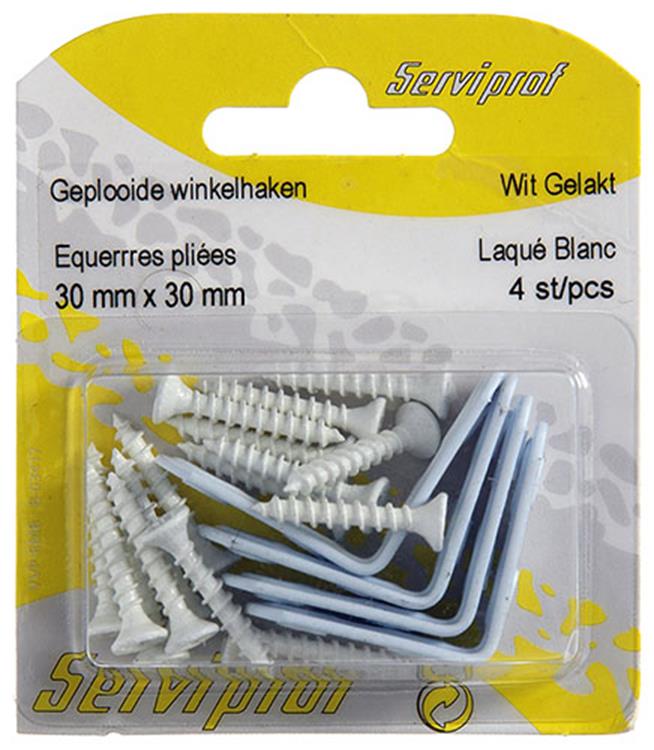 Mack 1013793 - 4 carrés plissés peints en blanc 30x30mm | 10 pièces