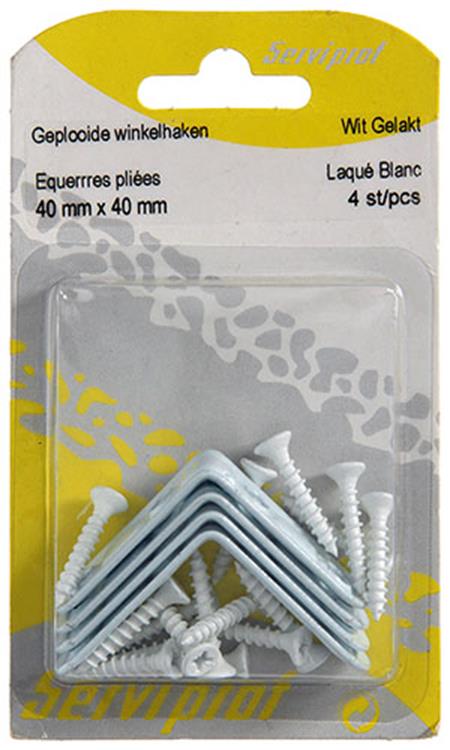 Mack 1013794 - 4 carrés plissés peints en blanc 40x40mm | 10 pièces