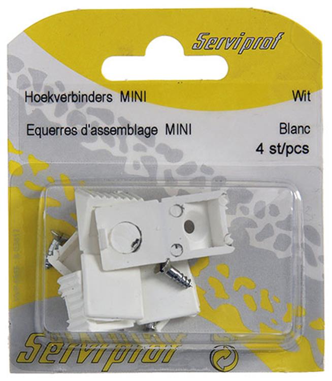 Mack 1013797 - 4 connecteurs d'angle mini blanc | 5 pièces