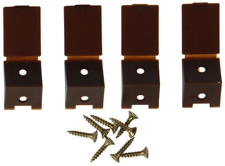 Mack 1013645 - 4 connecteurs d'angle étroits marron | 5 pièces
