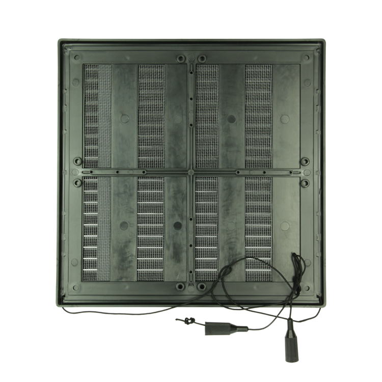 Renson 1069264 - grille orientable en saillie PVC 732 (250x250) str 9005 (noir) | 2 pièces