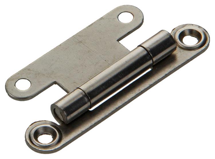 Mack 1013900 - 2 charnières de placard semi-cachées. nickelé h 66 x l 30 mm | 5 pièces