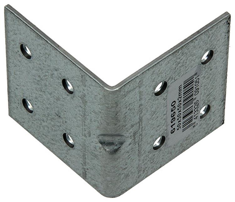 1003149 - ancrage d'angle plaqué50x50x50x2mm | 100 pièces