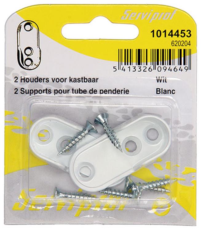 Mack 1014453 - 2 supports pour armoire blanc | 5 pièces