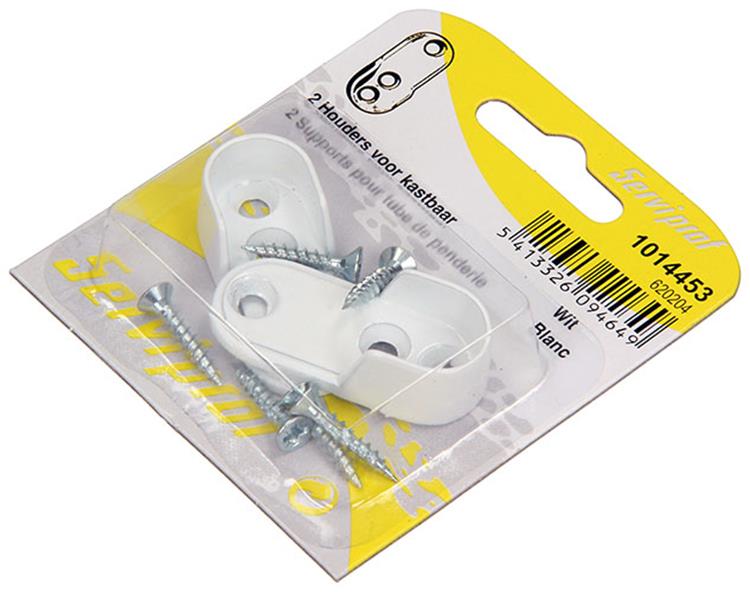 Mack 1014453 - 2 supports pour armoire blanc | 5 pièces