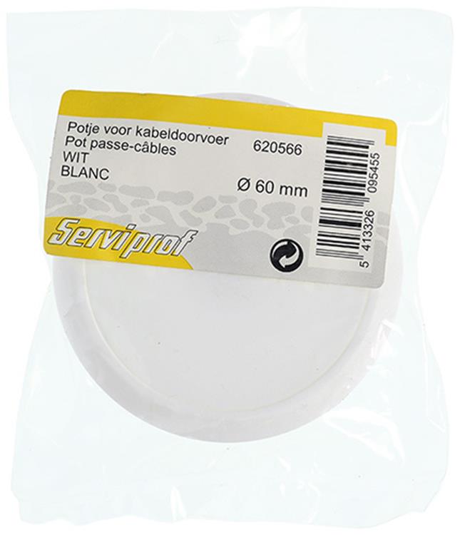 Mack 1014494 - 1 pot pour entrée de câble blanc ø 60 mm | 10 pièces