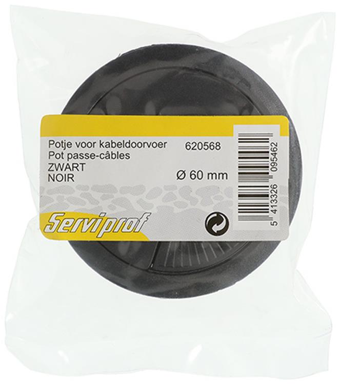 Mack 1014495 - 1 pot pour entrée de câble noir ø 60 mm | 10 pièces