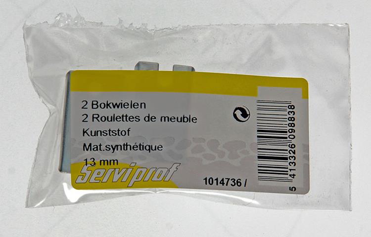 1014736 - 2 pcs roulettes fixes en plastique 13mm | 5 pièces
