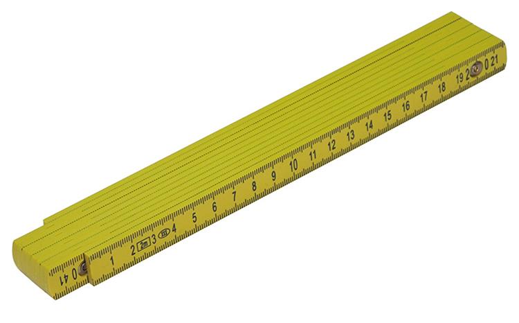 1010899 - jauge pliante en plastique abs jaune 2m | 20 pièces