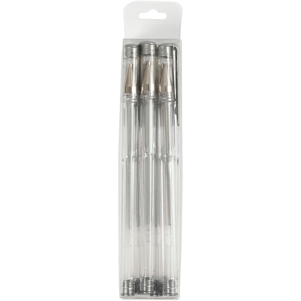 Stylo gel Creativ company, largeur de trait 0,8 mm, argent, 6 pièces 1 boîte