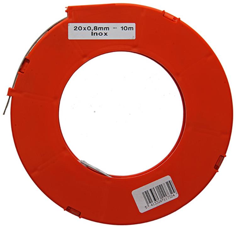 1014767 - feuillard perforé, acier inoxydable 19mmx0,8mmx10m | 2 pièces