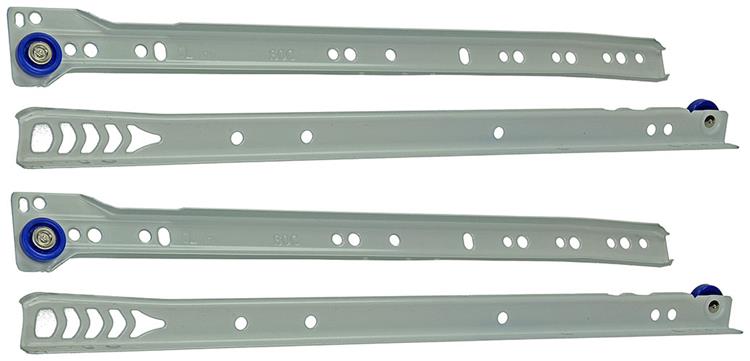 1013688 - paire de guides de tiroir roulants blanc 25kg 35cm | 5 pièces