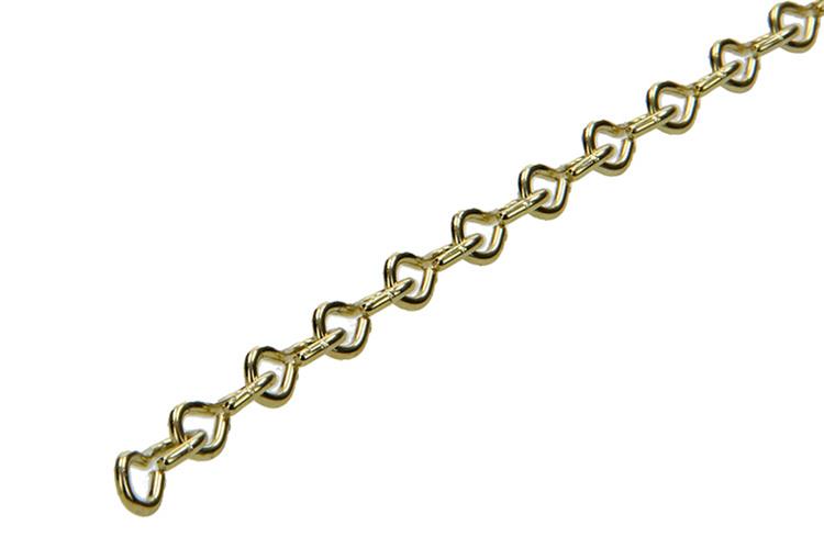 1013677 - 25m chaîne plaquée laiton si 1.1 6mm | 25 pièces